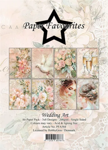 Paper Favourites - Wedding Art - A6 Paper Pack