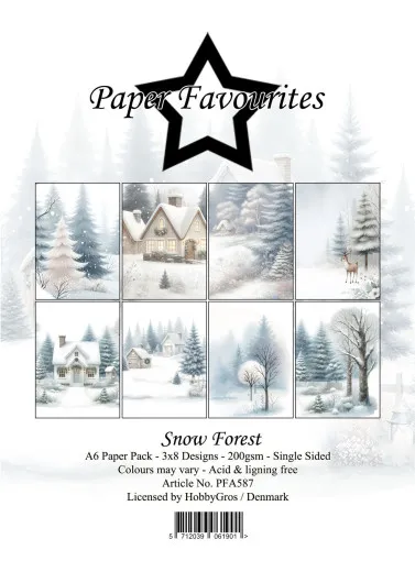 Paper Favourites - Snow Forest - A6 Paper Pack