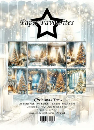 Paper Favourites - Christmas Trees - A6 Paper Pack