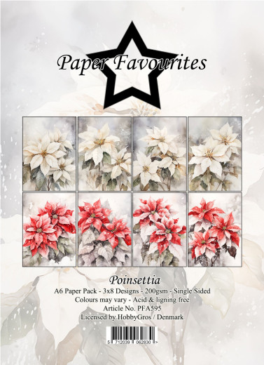 Paper Favourites - Poinsettia - A6 Paper Pack