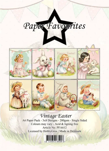 Paper Favourites - Vintage Easter - A6 Paper Pack