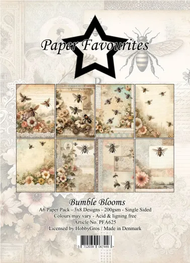 Paper Favourites -Bumble Blooms - A6 Paper Pack