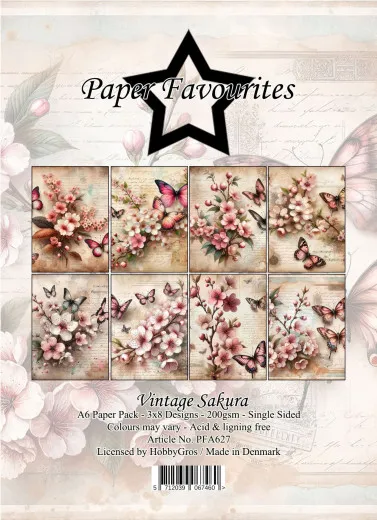 Paper Favourites - Vintage Sakura - A6 Paper Pack