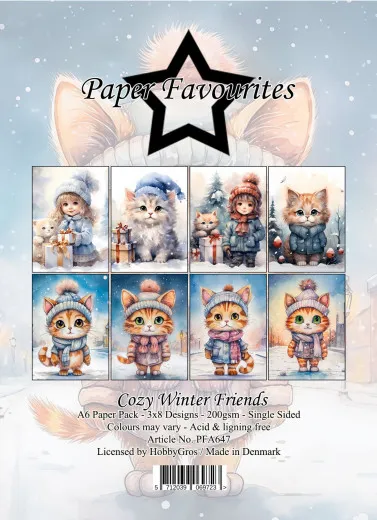 Paper Favourites - Cozy Winter Friends - A6 Paper Pack