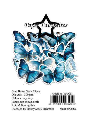 Paper Favourites Die-Cuts - Blue Butterflies