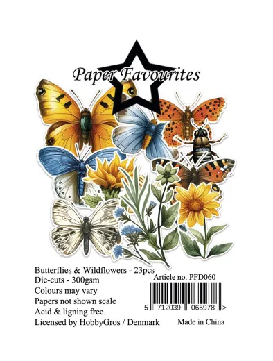 Paper Favourites Die-Cuts - Butterflies & Wildflowers