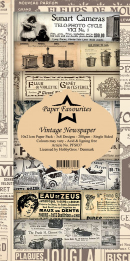 Paper Favourites Vintage Newspaper Slim Paper Pack