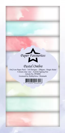 Paper Favourites - Pastel Ombre - Slim Paper Pack