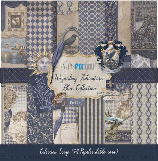 Wizarding Adventure - Blue Collcetion - 12x12 Scrap Paper Pack