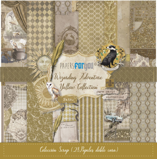 Wizarding Adventure - Yellow Collection - 8x8 Scrap Paper Pack