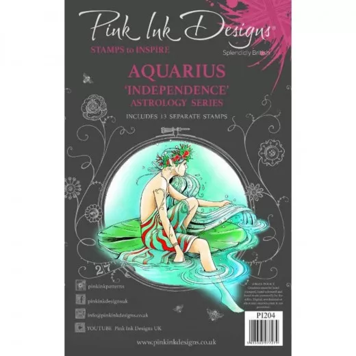 Pink Ink Designs Clear Stamps - Aquarius Independence