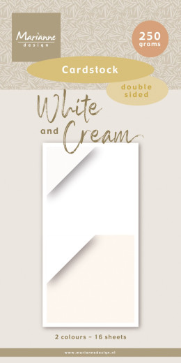 Cardstock 6x12 - White & Cream