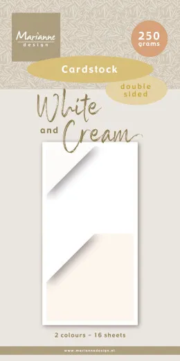 Cardstock 6x12 - White & Cream