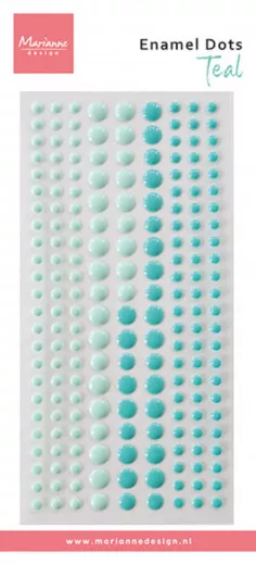 Decoration Enamel Dots - Duotone Teal