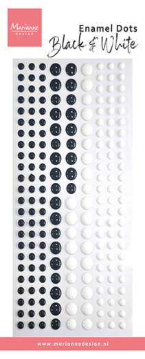 Decoration Enamel Dots - Black & White