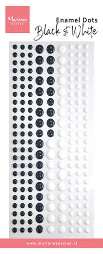 Decoration Enamel Dots - Black & White