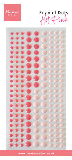 Decoration Enamel Dots - Duotone Hot Pink