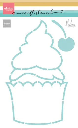 Craft Stencil by Marleen - Cup Cake