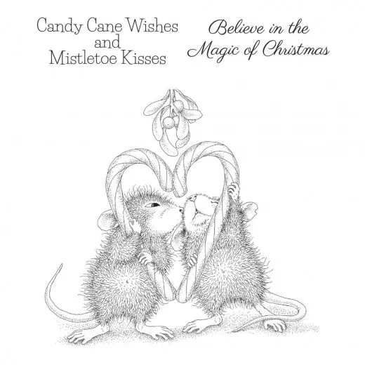 Spellbinders Cling Stamps - House Mouse - Mistletoe Kiss