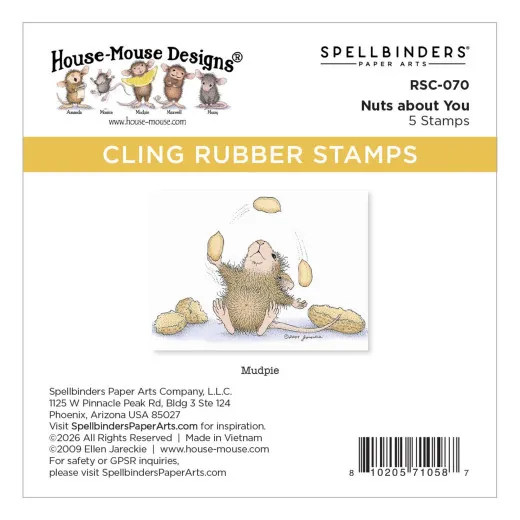 Cling Stamps - House-Mouse Party Parade - Nuts about You