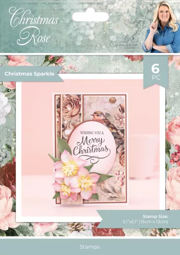 Clear Stamps - Christmas Rose - Christmas Sparkle