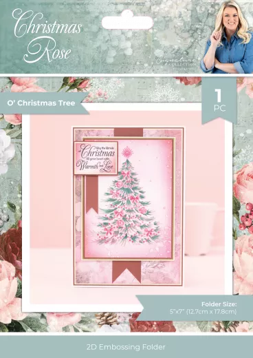 Embossing Folder - Christmas Rose - O Christmas Tree