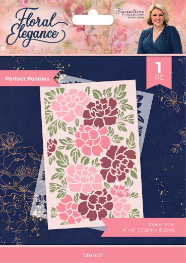 Floral Elegance - Stencil - Perfect Peonies