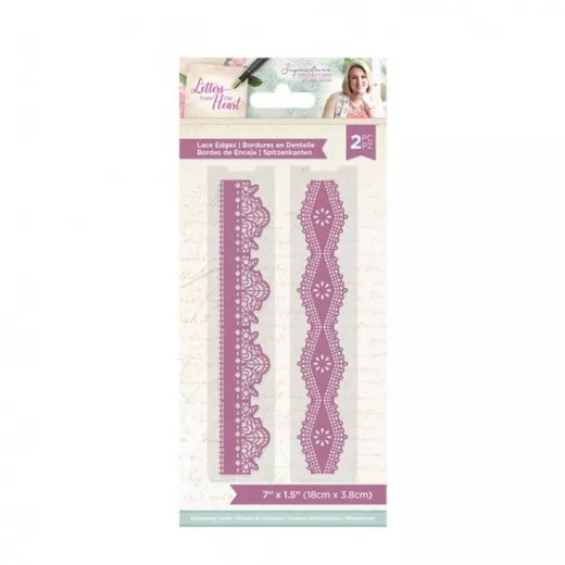 Embossing Folder - Letters from The Heart Lace Edges