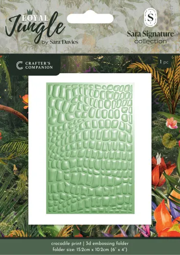 3D Embossing Folder - Royal Jungle - Crocodile Print