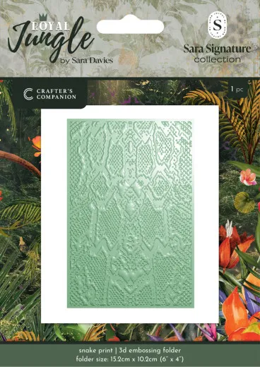 3D Embossing Folder - Royal Jungle - Snake Print