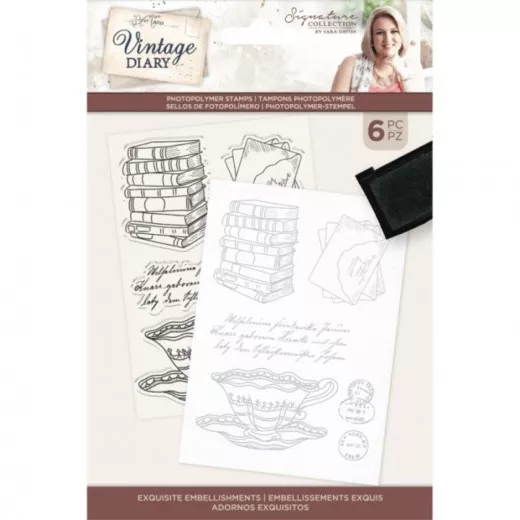 Clear Stamps - Vintage Diary Exquisite Embellishments