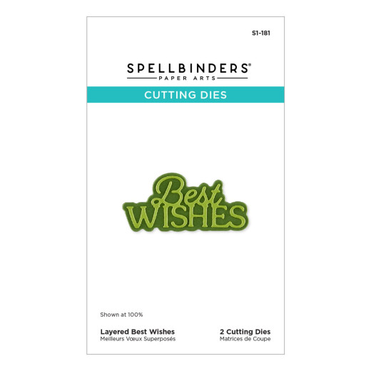 Spellbinders Etched Dies - Essentially Yours Sentiments - Best Wishes