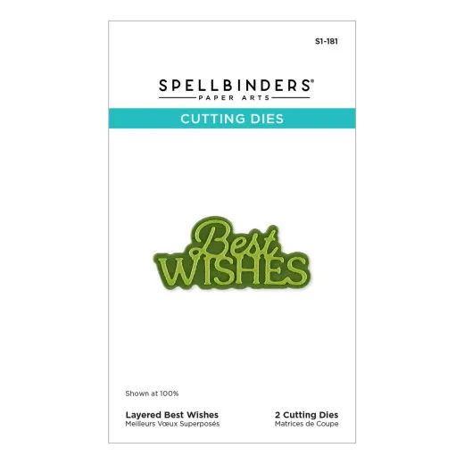 Spellbinders Etched Dies - Essentially Yours Sentiments - Best Wishes