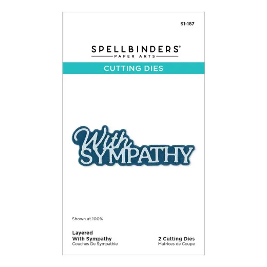 Spellbinders Etched Dies - Essentially Yours Sentiments - Layered With Sympathy