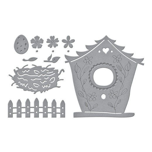 Spellbinders Etched Dies - Build a Spring Birdhouse