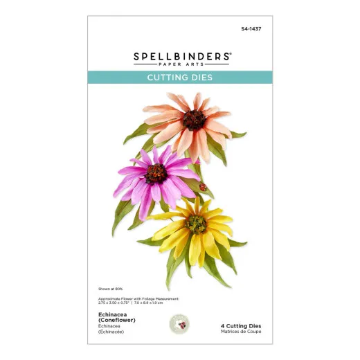 Spellbinders Etched Dies - Summer Solstice Garden - Echinacea (Coneflower)