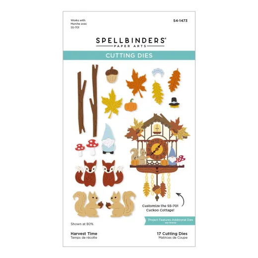 Spellbinders Etched Dies - Cuckoo Cottage - Harvest Time