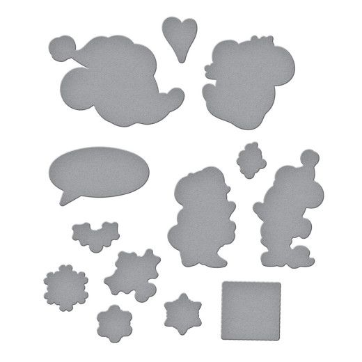 Spellbinders Etched Dies - Say Cheese Classic Mouse - Christmas