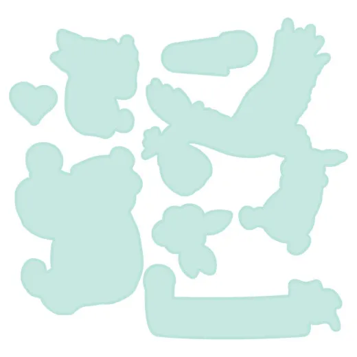 Spellbinders Etched Dies - Say Cheese Classic Pooh Baby - Hello Baby