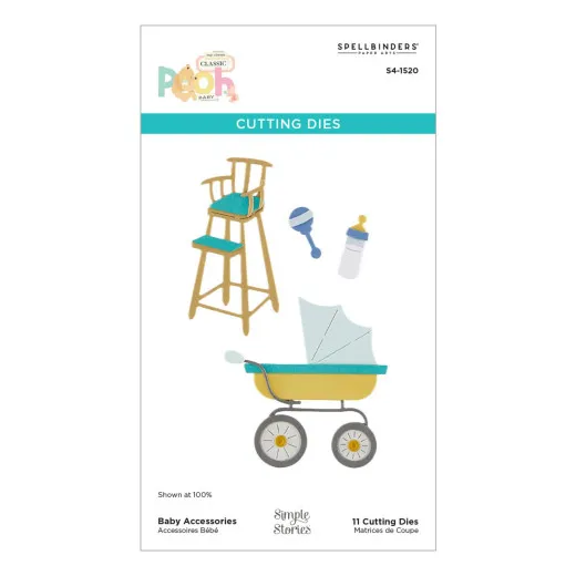 Spellbinders Etched Dies - Say Cheese Classic Pooh Baby - Baby Accessories