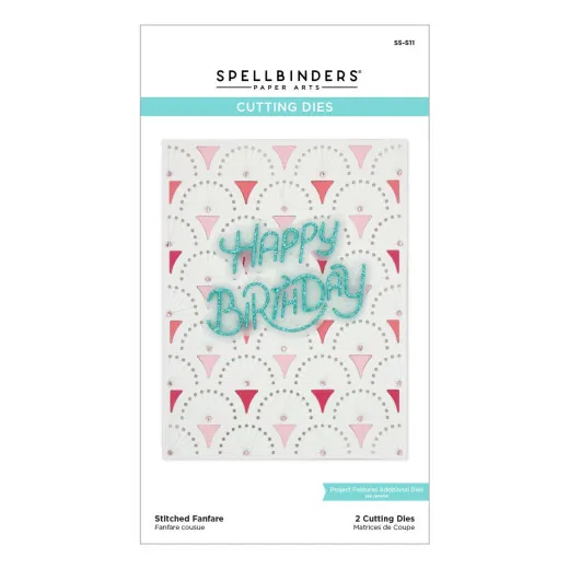 Spellbinders Etched Dies - Birthday Celebrations - Stitched Fanfare