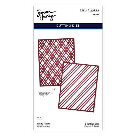 Spellbinders Etched Dies - Simon Hurley - Joyful Christmas Collection - Candy Stripes