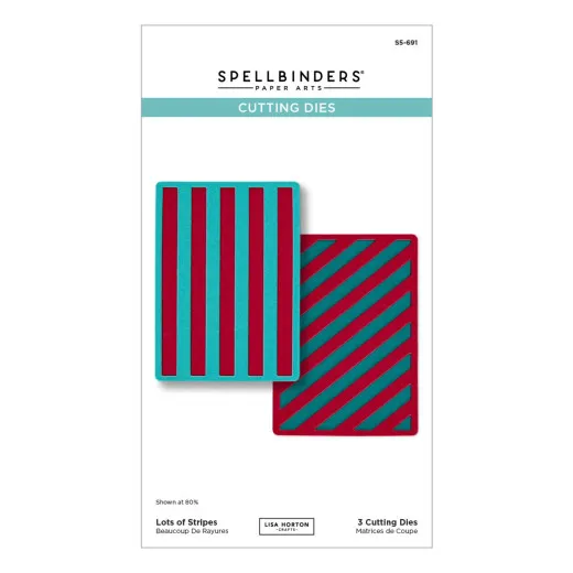 Spellbinders Etched Dies - All About Christmas - Lots of Stripes