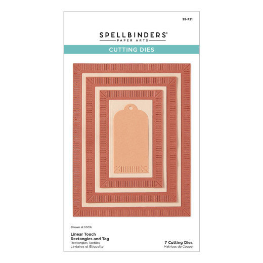 Spellbinders Etched Dies - Happier Hour - Linear Touch Rectangles and Tag