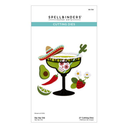 Spellbinders Etched Dies - Happier Hour - Sip Sip Ole'