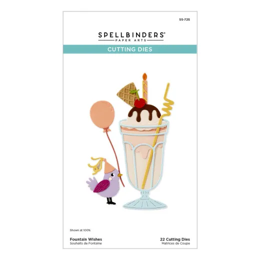 Spellbinders Etched Dies - Happier Hour - Fountain Wishes