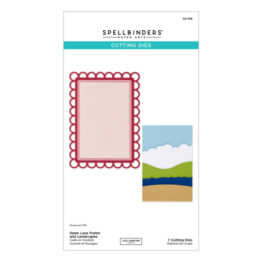 Spellbinders Etched Dies - Open Lace Frame and Landscapes by Lisa Horton