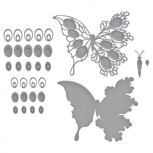 Spellbinders Etched Dies - Peacock Butterfly