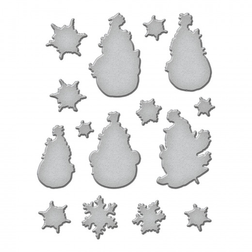 Spellbinders Etched Dies by Simon Hurley - Sketched Snowmen