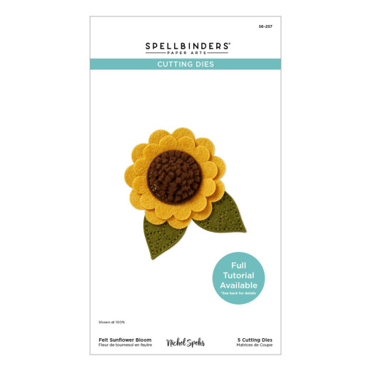 Spellbinders Etched Dies - Summer Felt Stitch & Create - Sunflower Bloom